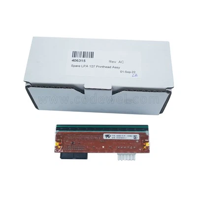 Kepala Cetak Asal Untuk Bahagian Pencetak Label Terma Videojet 9550 LPA 406315 107mm Kepala Cetakan